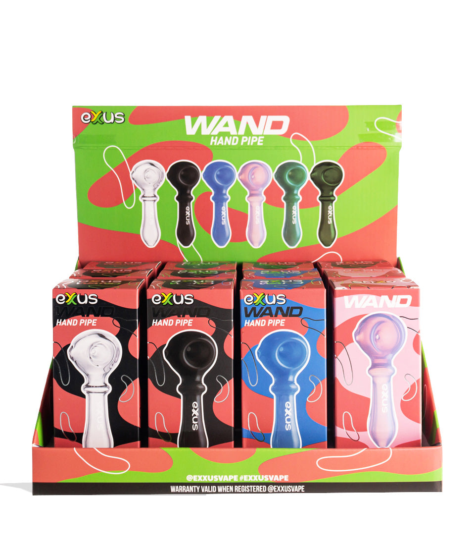 Exxus Vape Wand Hand Pipe 12pk Front View on White Background