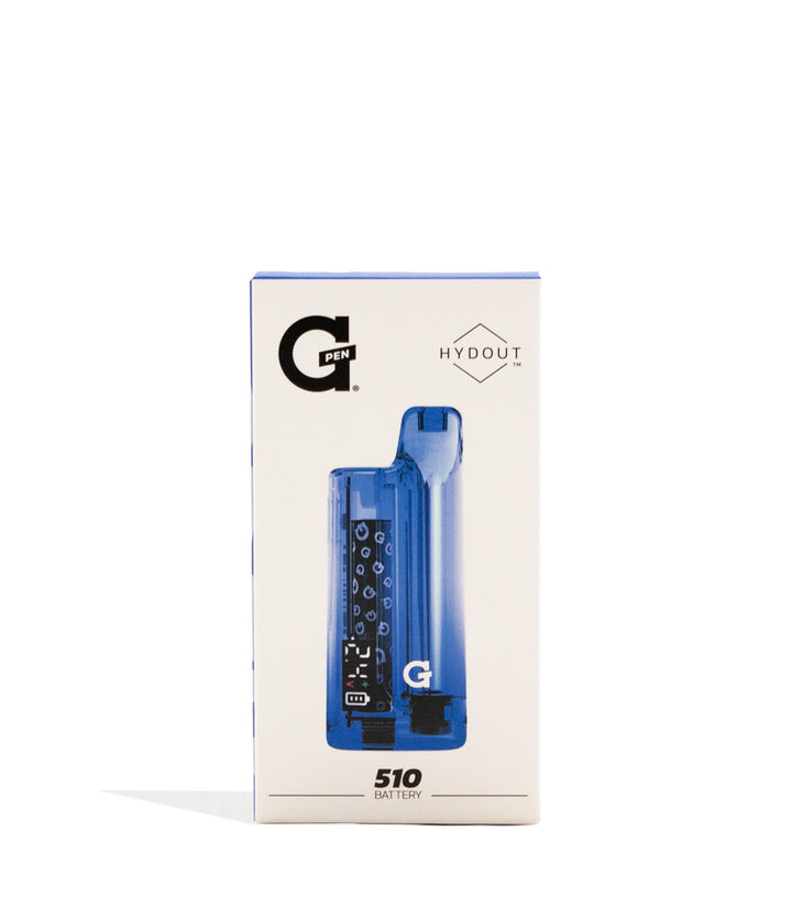 Blue G Pen Hydout Retro Clear Variable Voltage Battery 10pk Packaging Front View on White Background