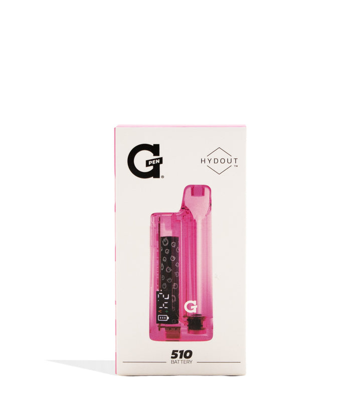 Pink G Pen Hydout Retro Clear Variable Voltage Battery 10pk Packaging Front View on White Background
