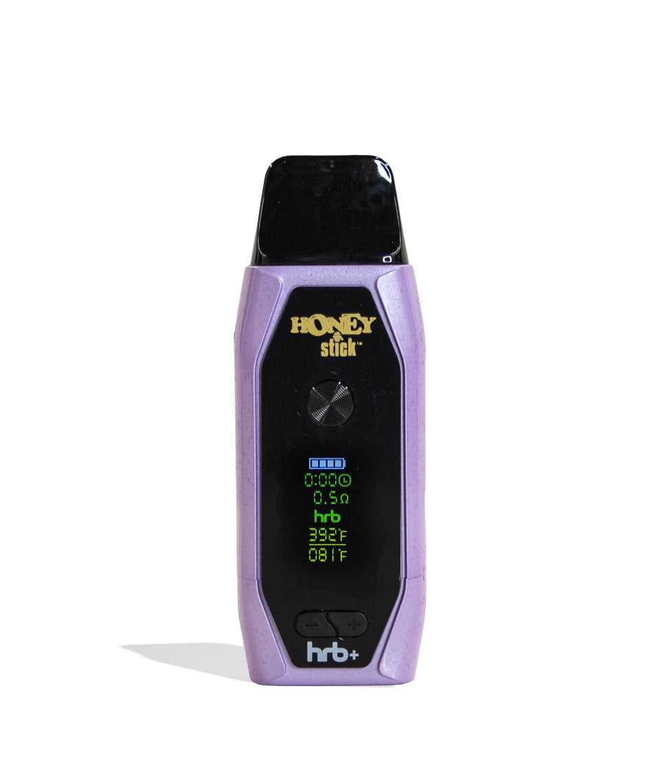 Purple Honeystick HRB Plus Vaporizer Front View on White Background