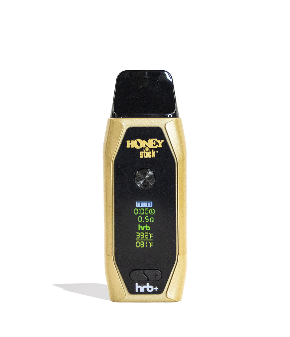 Yellow Honeystick HRB Plus Vaporizer Front View on White Background