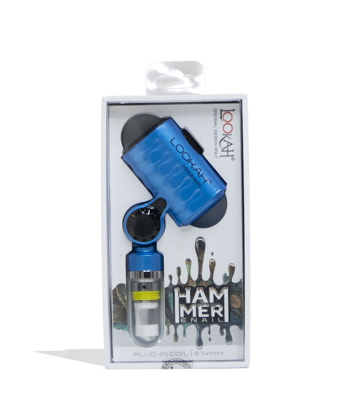 Blue Lookah Hammer Portable Enail Banger Packaging Front View on White Background