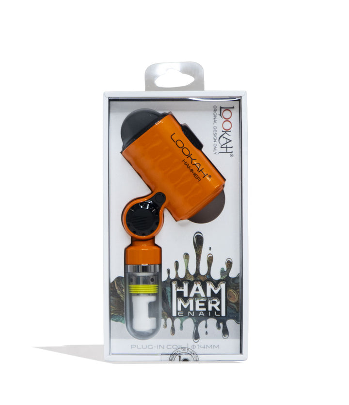 Orange Lookah Hammer Portable Enail Banger Packaging Front View on White Background