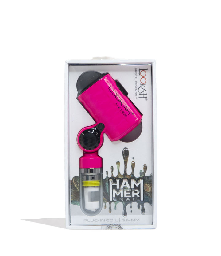 Pink Lookah Hammer Portable Enail Banger Packaging Front View on White Background
