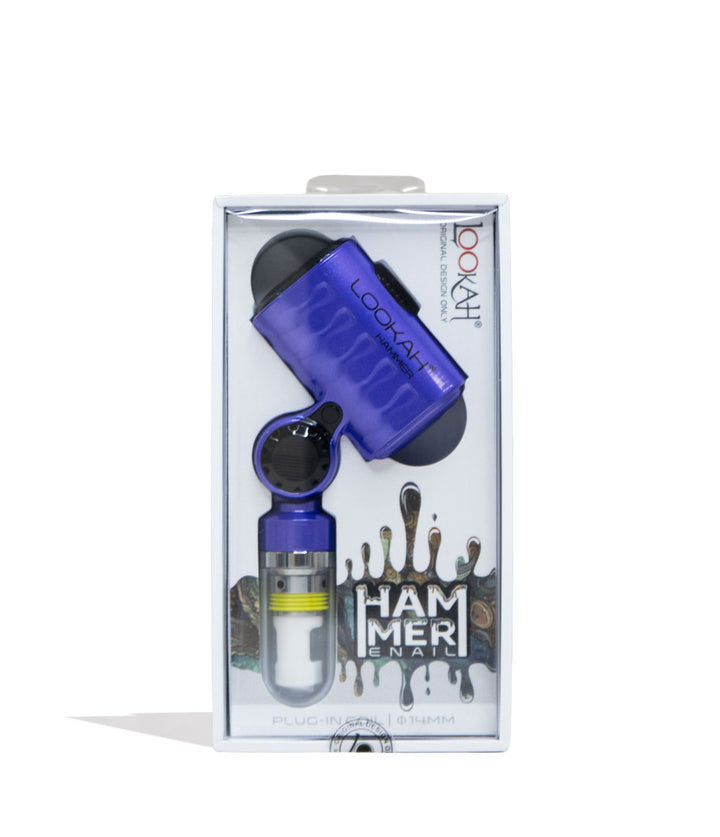 Purple Lookah Hammer Portable Enail Banger Packaging Front View on White Background