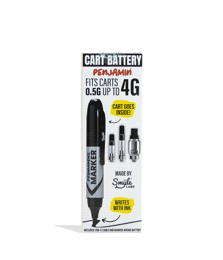 Grey Smyle Permanent Marker Variable Voltage Battery packaging on white background