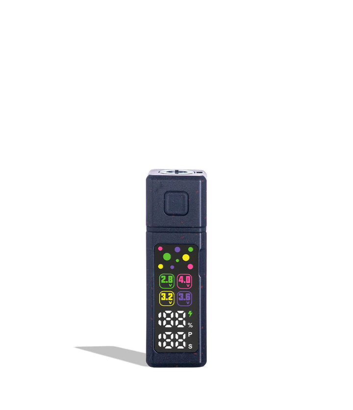 Black Red Spatter West Coast Cure Grid Variable Voltage Battery 12pk Front View on White Background