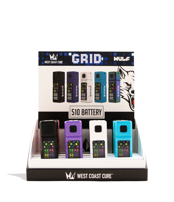 West Coast Cure Grid Variable Voltage Battery 12pk Front View on White Background