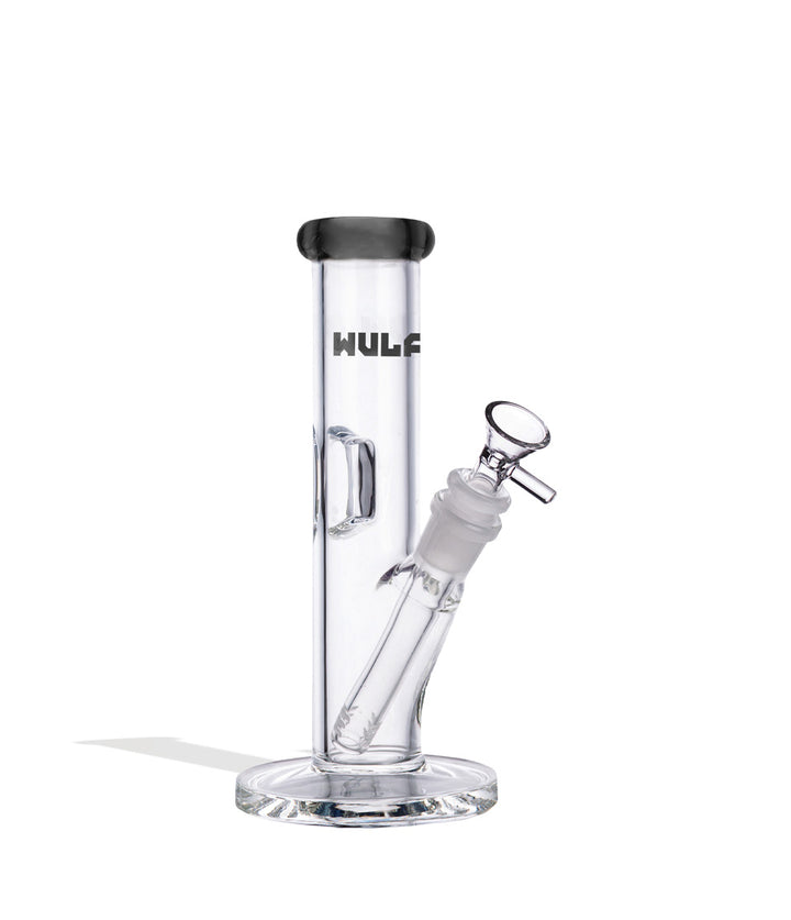 Smoke Wulf Mods 5mm 8inch Straight Water Pipe Front View on White Background