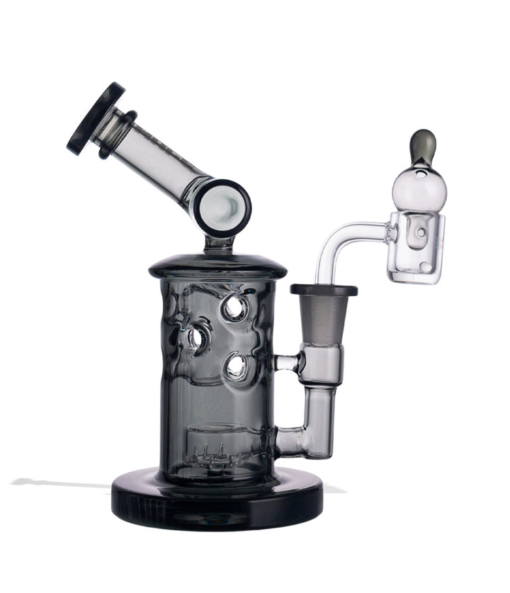 Smoke Wulf Mods Tyde 14mm Dab Rig with Quartz Banger on white background