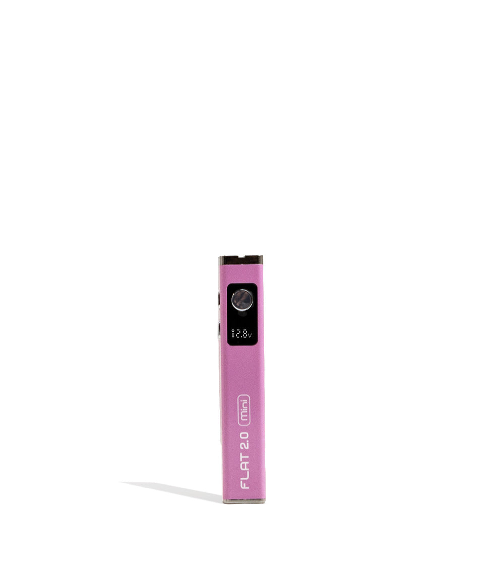 Pink Yocan Flat Mini 2.0 Variable Voltage Battery 12pk Front View on White Background