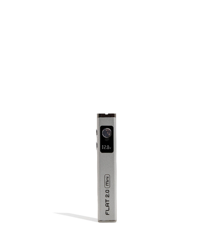 Silver Yocan Flat Mini 2.0 Variable Voltage Battery 12pk Front View on White Background